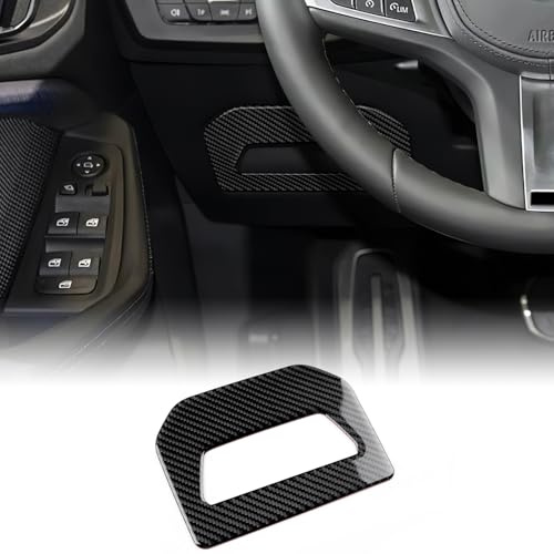 KUNGKIC for BMW 1 Series F40 / 2 Series F44 2020-2024 Accessories Carbon Fibre Interior Trim Car Driver Side Fuse Box Decorative Panel Sticker Self-Adhesive Decal Cool Auto Parts RHD (Black)