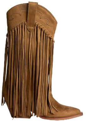 Corina Botas de Mujer con Flecos M6002 (CAMEL, Estándar, Sistema tallas calzado EU, Adulto, Mujer, Números, mediano, 41)