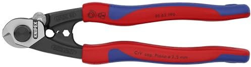 KNIPEX 95 62 190 SBA Comfort Grip Wire Rope Cutters