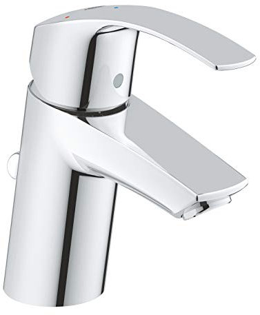 Grohe Eurosmart Badarmatur - Waschtischarmatur mit Zugstange, S-Size 32926002 Silber