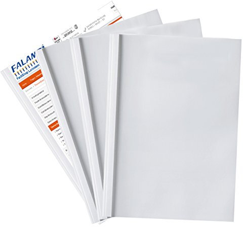 10 Thermobindemappen 12 mm, DIN A4, weiß/transparent, Auswahl 1,5-50,0 mm (weiß / 12.0 mm)