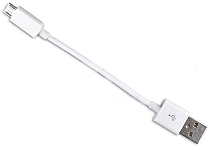 REY Kabel Micro USB auf USB, ladekabel und datenkabel, 10 cm, weiß
