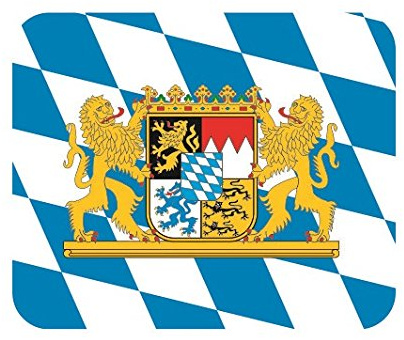 U24 Mousepad Textil Bayern mit Löwenwappen Mauspad