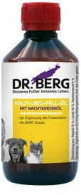 Dr. Berg Haut-UND-Fell-ÖL mit Nachtkerzenöl: Nahrungsergänzung für Hunde und Katzen mit Haut- und Fellproblemen - gesund und verträglich durch hochwertige, natürliche Zutaten - auch für Barf - 250 ml