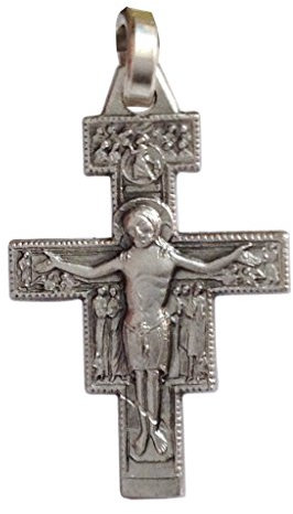 I G J Crucifijo de San Damiano de Plata de ley 925