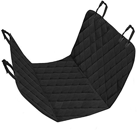 Floxik Premium Hundedecke für jedes Auto - wasserdichte, widerstandsfähige Autoschondecke für Hunde - Schondecke für Rückbank fängt Nässe, Schmutz & Haare + gratis Spielzeug & Tasche