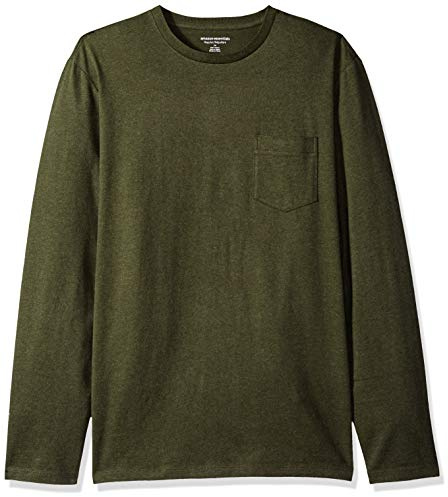 Amazon Essentials långärmad T-shirt för män, normal passform, olivljung, XX-Large