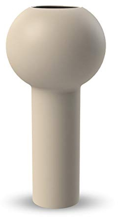 Cooee Design Vase Pillar aus Keramik in der Farbe Sand Handgefertigt, Durchmesser: 17cm, Höhe: 32cm, HI-028-21-SA