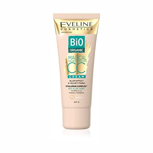 Eveline Cosmetics Bio Organic Magical Color Correction CC Crema, 30 ml, n. 03