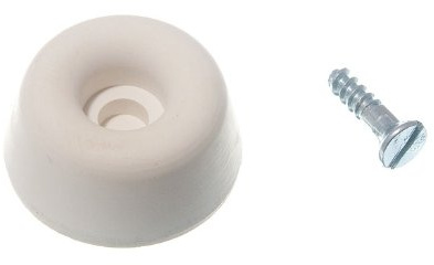 10 gommini per sedile in gomma, 22 mm, colore: bianco