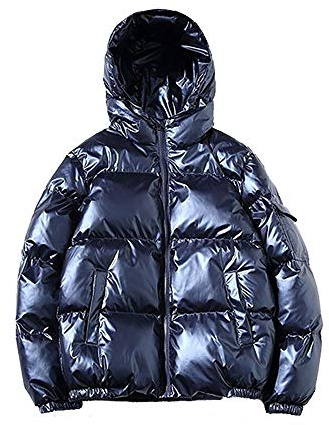 MCSZG Nuovo 2019 Piumino da Donna Invernale Argento Lucido/Nero/Oro/Blu Plus Size con Cappuccio Parka Outwear Piumini Imbottiti Donna 4XL 5XL