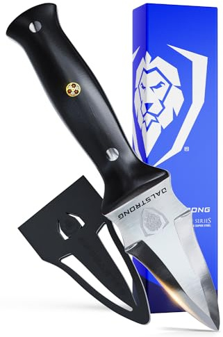 Dalstrong Professional Oyster Knife - 3.5 inch - Shogun Series Elite - Clam and Shellfish Shucking Knife - Japanese AUS-10V Super Steel - G10 Handle - Cooking Fish Kitchen Knife - Sheath Included