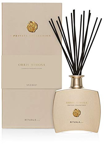 RITUALS Orris Mimosa - Varillas aromáticas (tamaño grande, 450 ml, aroma de 5 meses, incluye pañuelos para el cuidado del filtro)
