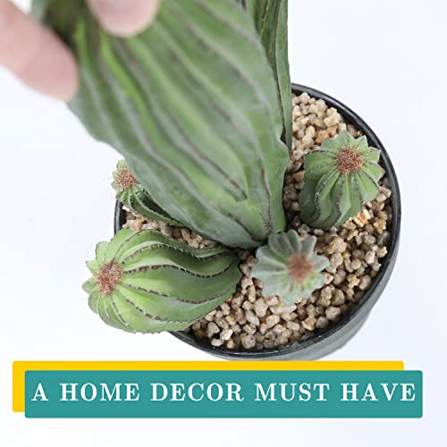Huisezing Cactus artificiales, 41 cm, en maceta para decoración del hogar, oficina, tienda