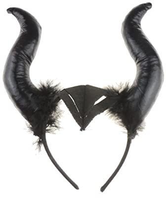 Glamour Girlz Damer herr maskeradfest halloween djävul horn Deeley Bopper pannband Alice band svart Satan