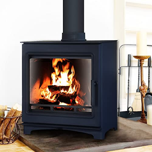 NRG 8KW Cast Iron Wood Burning Stove Defra Eco Design High Efficiency Indoor Use