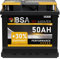 BSA Autobatterie 12V 50AH 440A/EN Starterbatterie Batterie ersetzt 44Ah 45Ah 47Ah 50Ah 40Ah mit PKW