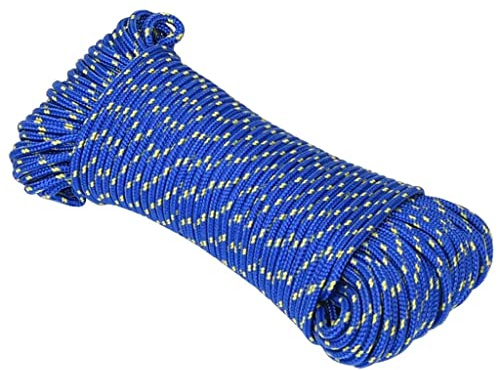 vidaXL Bootsseil Ankerleine Festmacher Tauwerk PP Leine Seil Tau Polypropylenseil Geflochten Flechtleine Blau 3mm 50m Polypropylen