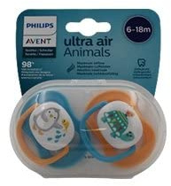 Philips Ultra Air Schnuller, 6-18 Monate, Tiere 2, 2 Stück Avent