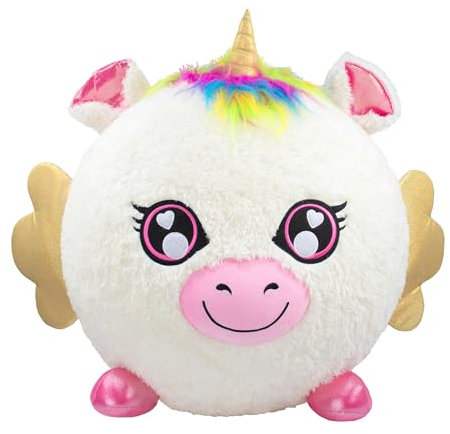 ColorBaby Biggies Plüsch-Einhorn, inklusive Fußpumpe, Größe XXL, Überraschungsspielzeug, weicher Ball, Tierspielzeug, Geschenk für Mädchen 3 Jahre, Plüschgeschenk
