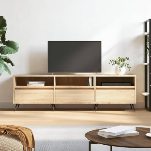 RAUGAJ Home & Garden TV-Schrank, Sonoma Eiche, 150 x 30 x 44,5 cm, Holz
