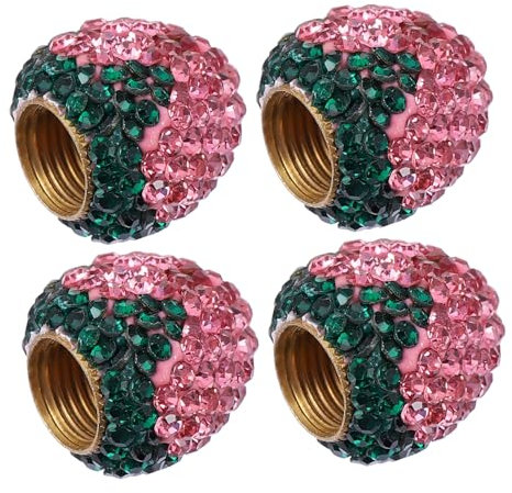 VALICLUD 12stücke Rhinestone Ventilkappen Für Auto Glitzernde Reifenventildeckel Ventilkappen Aus Pinke Dekoration Für Autos Und Fahrräder