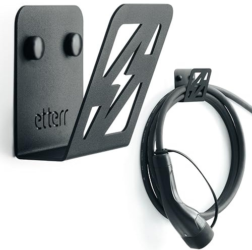 etterr | Electric Car Charger Holder | 100% Steel | Made in Europe | Ev Cable Holder | 2.4kW Type 2 | Car Organiser