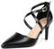 Hoefirm Womens Stiletto Pointed Toe Pumps Cross Strap Court Shoes High Heels Sexy Party Shoes Black Size 4