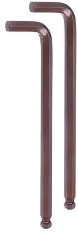 QUARKZMAN 2 Stück Kugelkopf-Innensechskantschlüssel 12 mm S2-Stahl L-Form Extra langer Arm Metrische Sechskantschlüssel Reparaturwerkzeug für Heimreparaturen, Rot