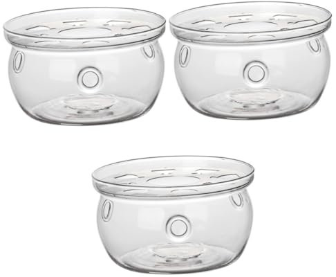 Amosfun 3pcs Household Teapot Warmer Tea Candle Holder Teapot Heating Base for Restaurant Use Keeps Warm for Tea Lovers