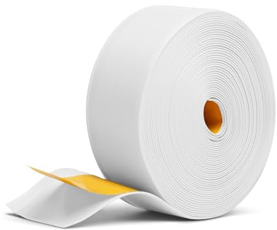 PRIMO Weichsockelleiste PVC selbstklebend - Weiß, 13 x 48 mm, 10 m | Flexibel für Küche & Bad, dichtet den Boden-Wand-Übergang ab, feuchtigkeitsbeständig, leicht anzubringen