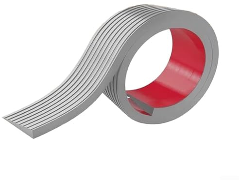 Sandyseptember Schwellenrampen, selbstklebend, Gummi, Rollstühle, Rampe für Bodenfliesen, Schwellen, Übergangsstreifen, Tür, Badezimmer, Rollstuhl, Grau, 1 m