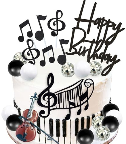 décoration gâteau violon musique fête anniversaire musiciens rock thème accessoires
