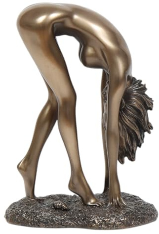 JS Garten Deko Body Art Figur Frauenakt H 16 cm künstlerischer weiblicher Akt in edler Bronze-Optik Dekofigur Parastone
