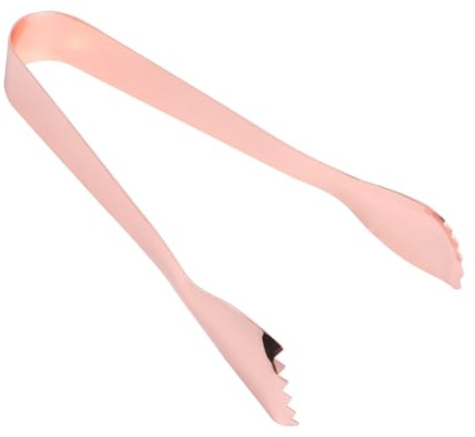 OFFSCH Multifunctional Stainless Steel Ice Cube and Bread Serving Tongs Thickened Rose Gold Cooking and BBQ Tongs for Home Kitchen and Party Use