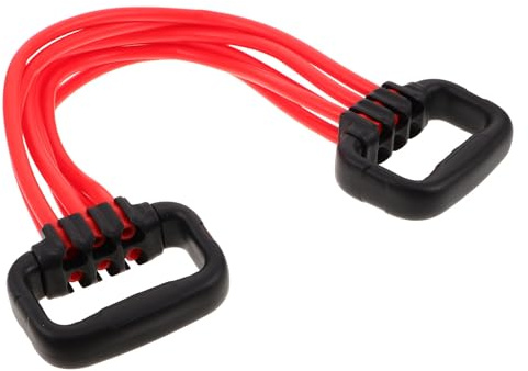 Zerodeko Expansor de Fuerza Ajustable Rojo Banda de Resistencia de Seis Tubos para Entrenamiento de Pecho Espalda y Hombros Cuerda Elástica Multifuncional para Fitness Casa y Movilidad