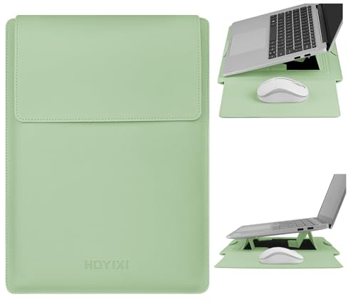 HoYiXi Custodia con Supporto per laptop da 15,6 16 pollici, Compatibile con MacBook Pro 16/15.4'' MacBook Pro 15/Galaxy Book Flex 15/15''-16'' Dell HP ASUS Supporto laptop Sleeve-Verde