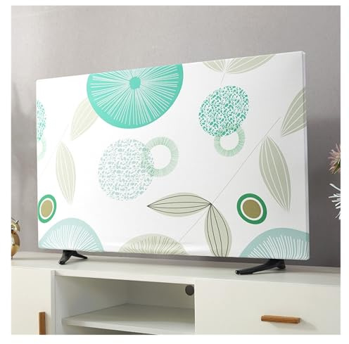 Universal Hanging TV Dust Cover Protector for 43 50 55 65 Inch Screens, Soft Fabric Anti-Dust Shield for Household LCD LED Flat Screen TV, Decorative Home Accessory(AIRSUN Fresh,65 inches)