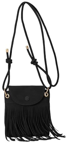 Handtasche Damen Cowgirl Kostüm Boho Style Y2k Kleine Tasche Umhängetasche Elegant Vintage Handtasche 70er-Jahre Mit Quaste Crossbody Satteltasche Arbeitstasche
