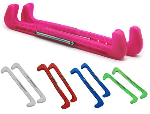 VRTYVEYBB Per pattini da hockey su ghiaccio e pattinaggio artistico, cappuccio protettivo regolabile per lame da skate, 30 cm, in plastica, con molla regolabile e piastra di base antiscivolo
