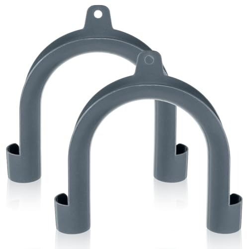2Pcs U-Shaped Drain Outlet Hose Hook, Plastic U-Shape Washing Machine Drain Hose Holder, Plastic U-Bend Hangle Pipe Supports for 20-26mm Plumbing Hoses Pipe Home Domestic Appliances Washing Machine