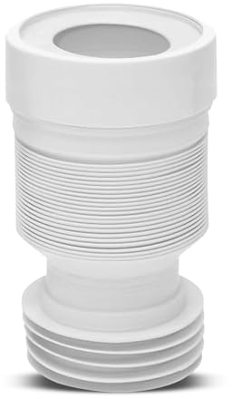 Belofay Flexible Toilet Pan Connector 240–500mm Adjustable Waste Pipe Connector, Universal Fit for WC Outlet 90–110mm, Durable Leak Resistant Drainage Solution for Easy Installation