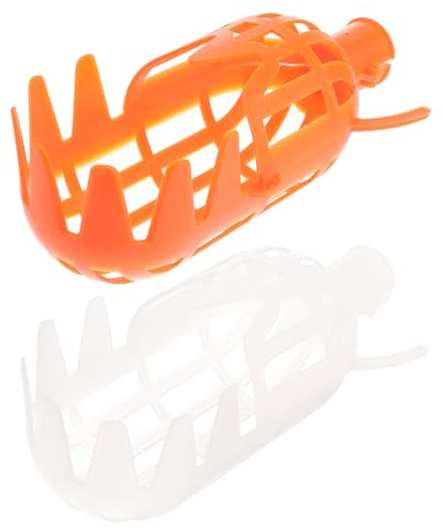 Outils de Cueillette de Fruits 2 Pièces en Plastique, Orange et Blanc