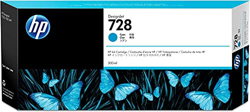 HP 728 F9K17A, Cartuccia Originale, Compatibile con Stampanti DesignJet Serie T730 e T830 e con Testina di Stampa DesignJet 729, Ciano