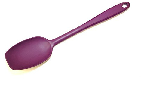 Kochblume Soßenlöffel L | Premium-Silikon & BPA frei| Hitzebeständig | Spülmaschinenfest | 30cm | Farbe: lila