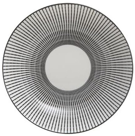 Secret de Gourmet - Lot de 6 Assiettes Creuses Porcelaine Lunis 20cm Noir