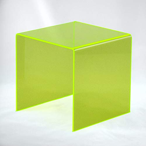 Hansen Dekobrücke / Dekopodest / Warenpodest / U-Aufsteller / U-Ständer aus Acryl / Acrylglas 200x200x200 mm, grün fluoreszierend