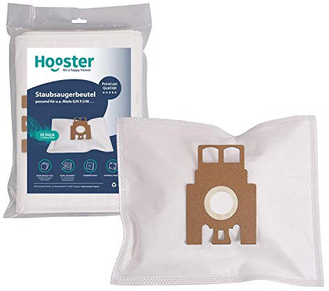 Hooster 20 Stück Staubsaugerbeutel passend für Miele HS 05 / HS05 / Typ HS/05 / Type HS-05 / HS.05 Artico mit Zusatzfiltervlies