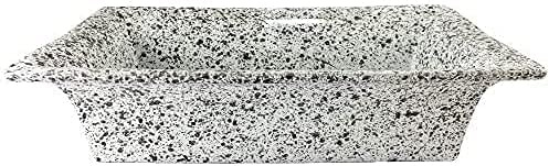 FRANCACOR Jardinera Rectangular NICHO Jarrón Copa florero Cementerio símil mármol 1 Esponja (Gris Claro, 30,5 X 17,5 X 7 CMS (Baja con Bordes))