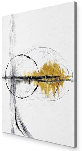 murando - Akustikbild Abstrakt 80x120 cm 1 tlg Bilder Akustikschaum Schallschutz Kunst Akustikpaneele Wandpaneele Schalldämmung Schallabsorber geometrische Muster Sonnenaufgang n-A-1183-b-a